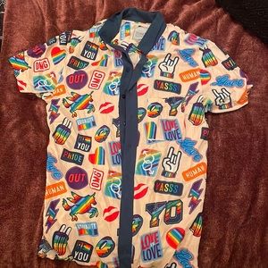LGBTQ button up